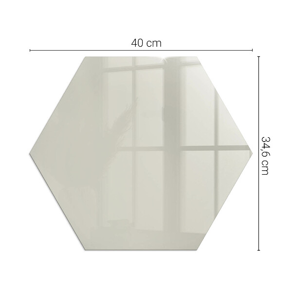 Hexagonal glass hearth pad Light Cream Colour