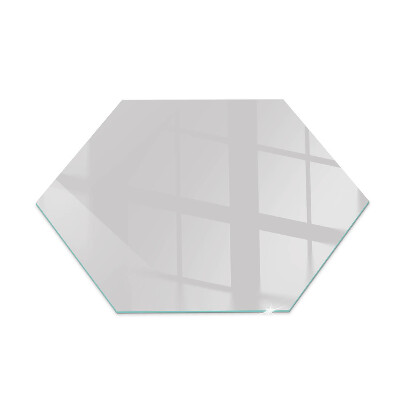 Hexagonal glass hearth for stove Colour Grey