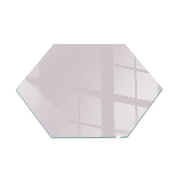 Hexagonal glass hearth pad Light purple colour