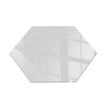 Hexagonal corner glass hearth Colour Grey