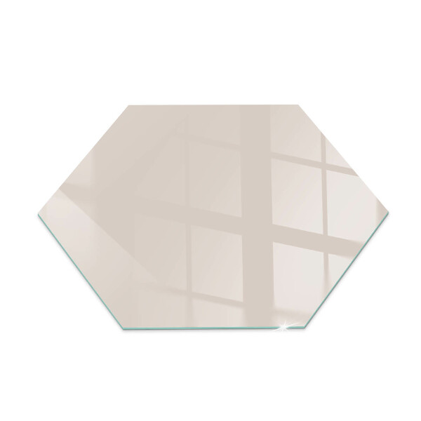 Hexagonal glass hearth pad Colour Pale Pink
