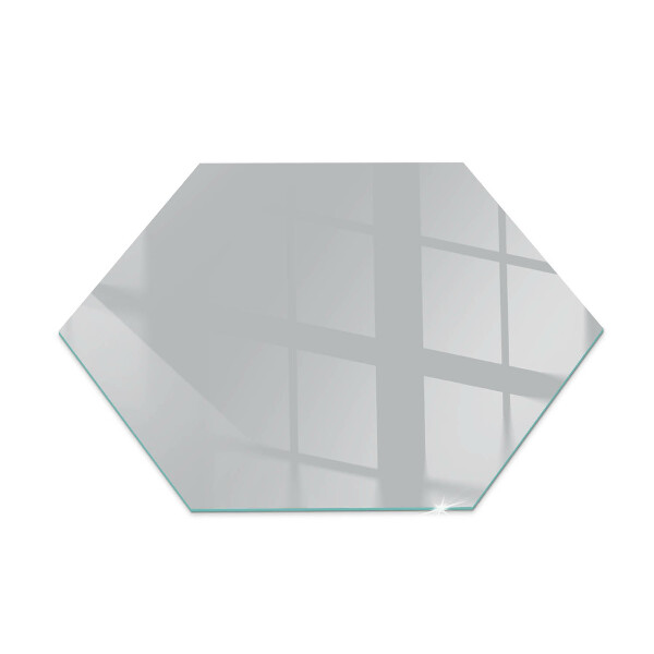 Hexagonal glass hearth for stove Colour Light grey