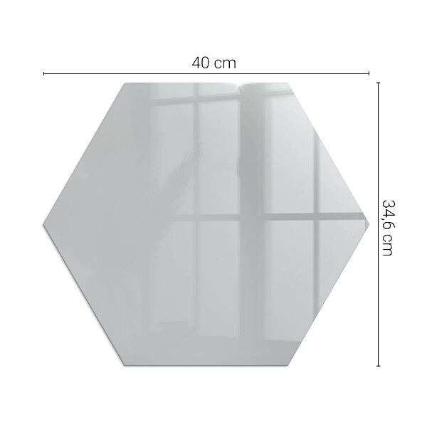 Hexagonal glass hearth for stove Colour Light grey