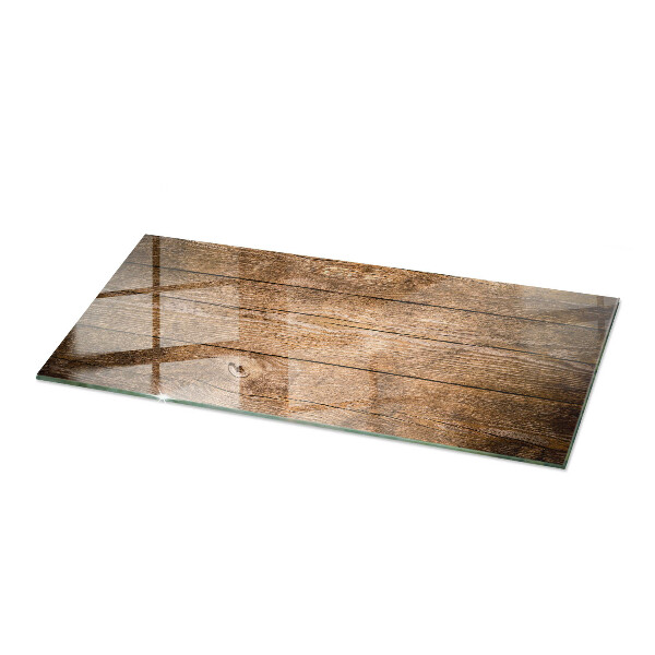 Rectangular glass table top Wood panel pattern