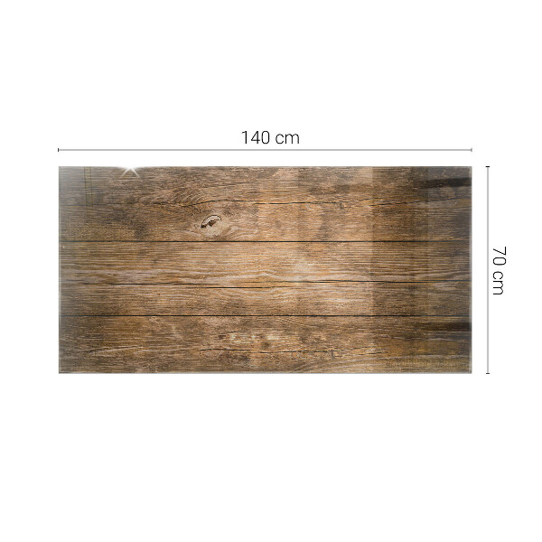 Rectangular glass table top Wood panel pattern