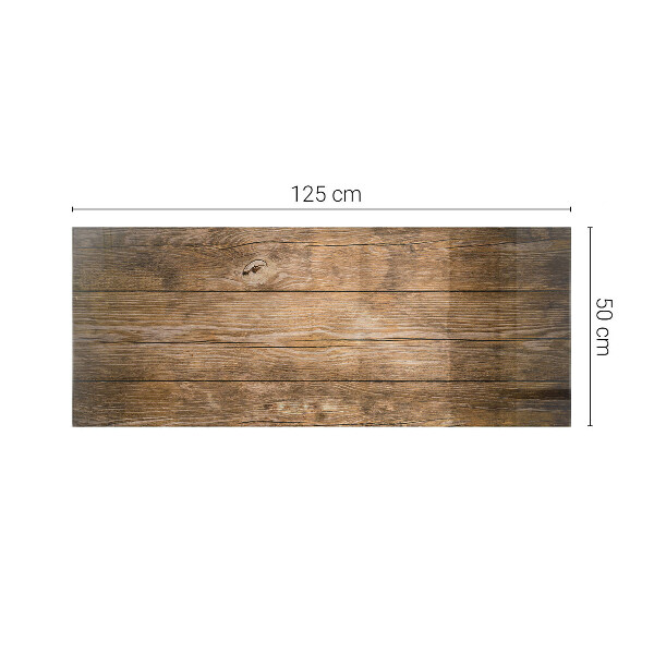 Rectangular glass table top Wood panel pattern