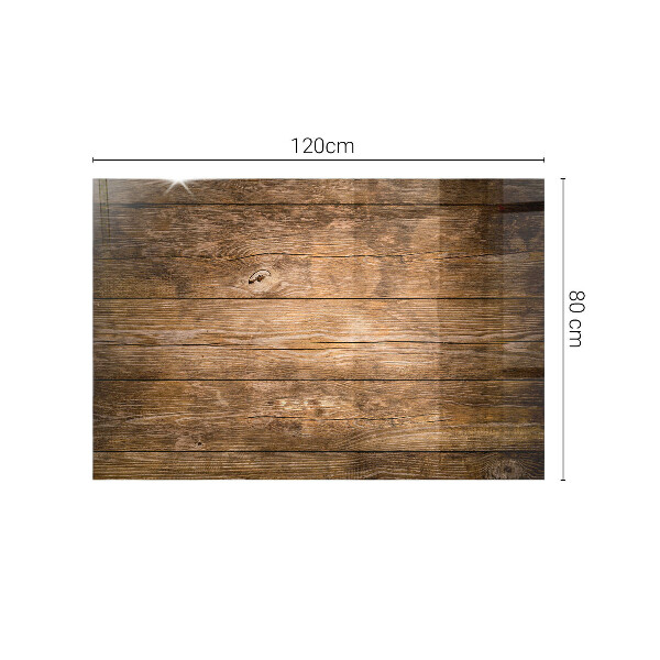 Rectangular glass table top Wood panel pattern