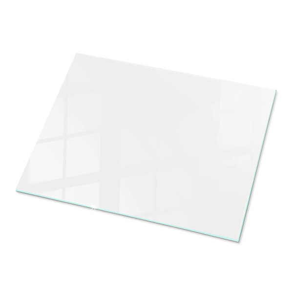 Decorative glass table top with print Smooth white