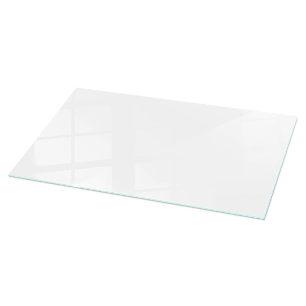 Decorative glass table top with print Smooth white