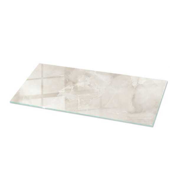 Rectangular glass table top Marble pattern