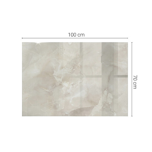 Rectangular glass table top Marble pattern