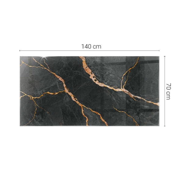 Rectangular glass table top Marble pattern with delicate veins
