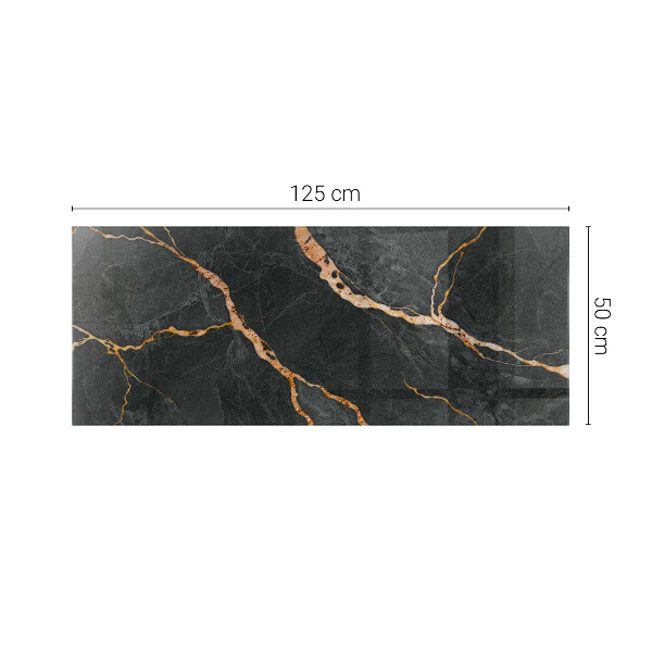 Rectangular glass table top Marble pattern with delicate veins