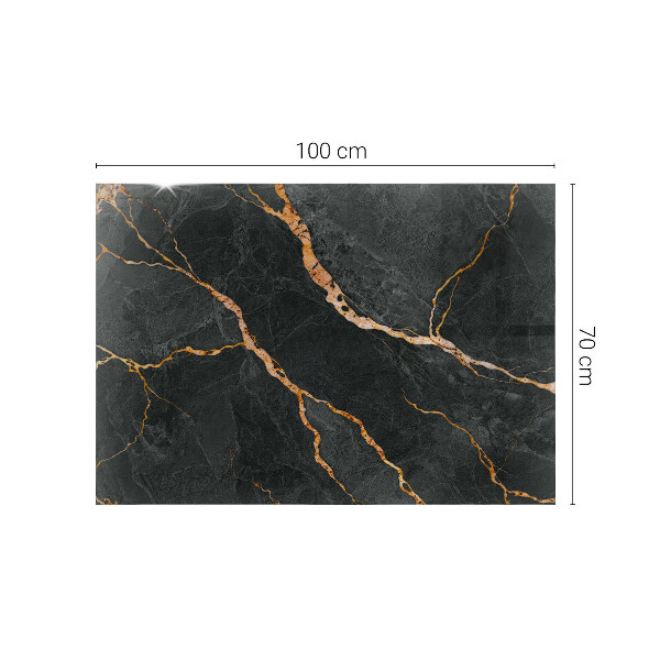 Rectangular glass table top Marble pattern with delicate veins