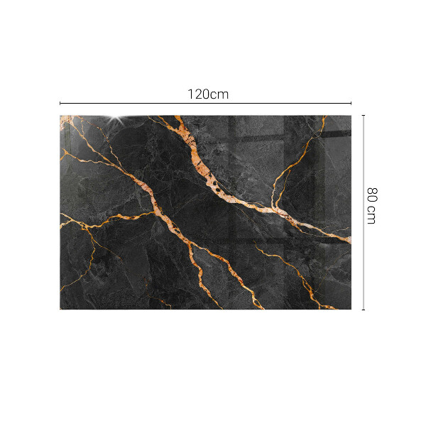 Rectangular glass table top Marble pattern with delicate veins