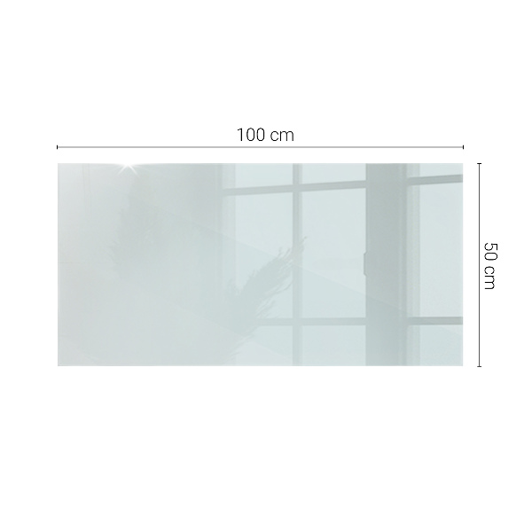 Rectangular glass table top transparent