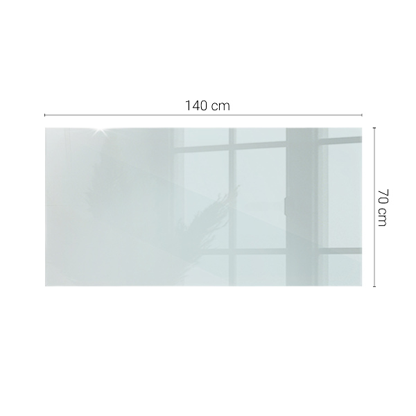 Rectangular glass table top transparent