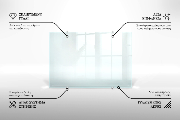 Kitchen panel transparent 100x70 cm