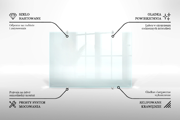 Kitchen panel transparent 100x70 cm