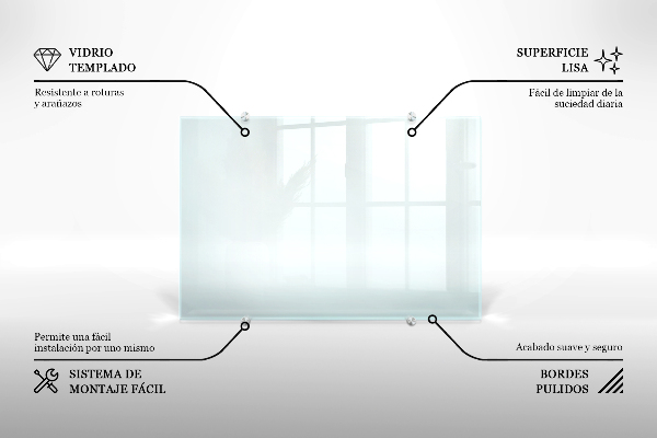 Splashback for kitchen transparent 125x50 cm