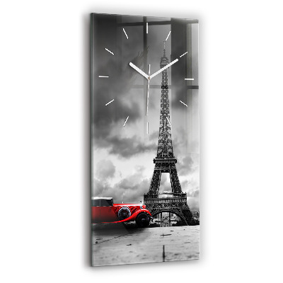 Vertical wall clock Effel Tower Paris