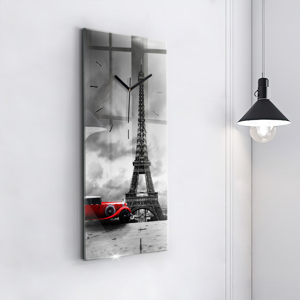 Vertical wall clock Effel Tower Paris