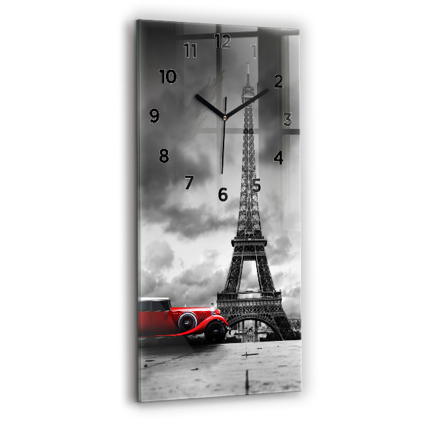 Vertical wall clock Effel Tower Paris
