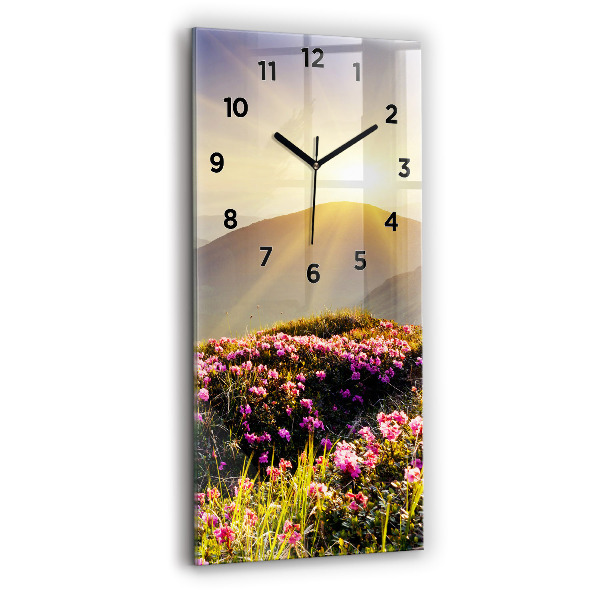 Vertical wall clock Mountain landscape