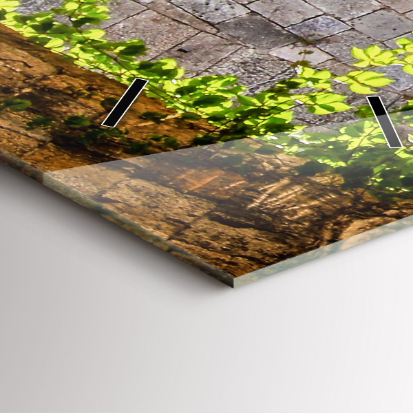 Vertical wall clock Picturesque street of Rhodes