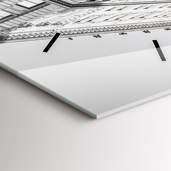 Vertical wall clock Manhattan and Taxis