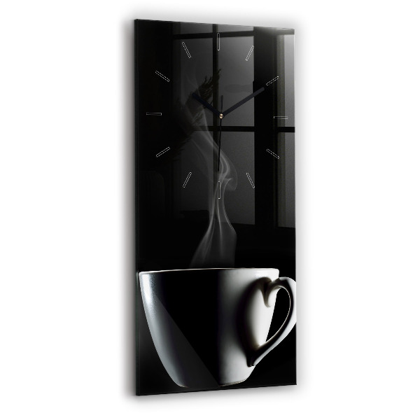 Vertical wall clock A cup of coffee