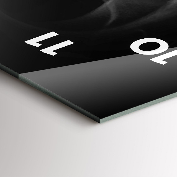 Vertical wall clock A cup of coffee