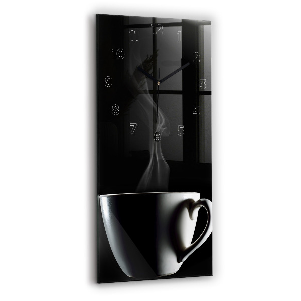 Vertical wall clock A cup of coffee