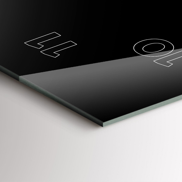 Vertical wall clock A cup of hot coffee