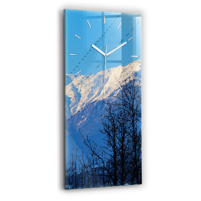 Vertical wall clock Mountain view
