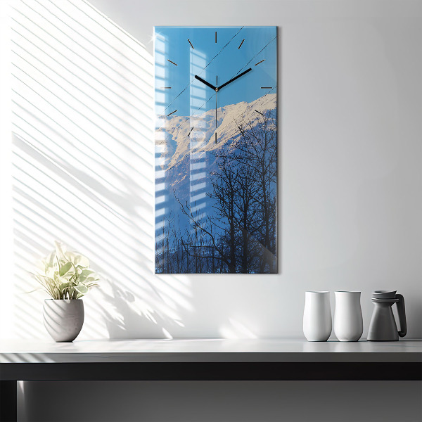 Vertical wall clock Mountain view
