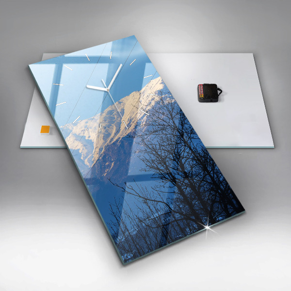 Vertical wall clock Mountain view
