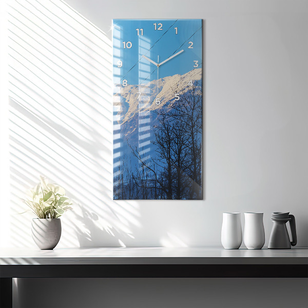 Vertical wall clock Mountain view