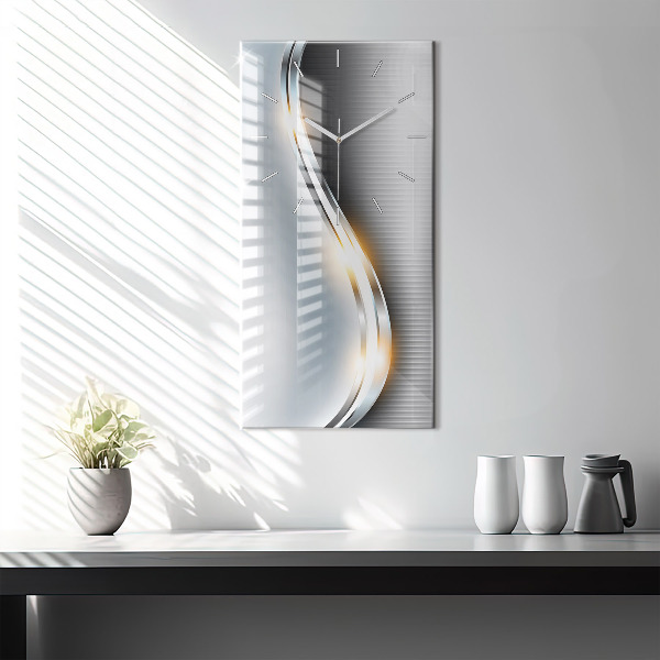 Vertical wall clock Metal abstraction