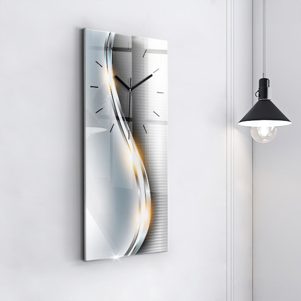 Vertical wall clock Metal abstraction