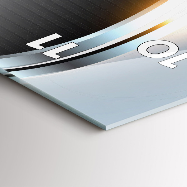 Vertical wall clock Metal abstraction