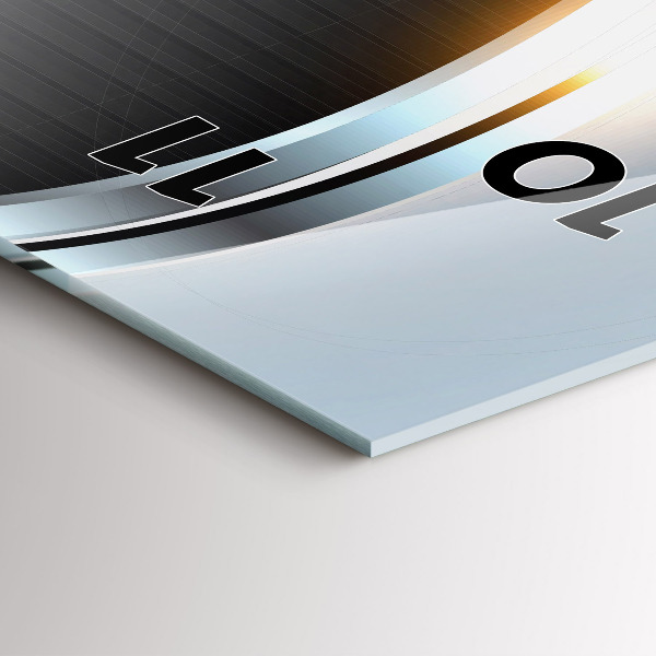 Vertical wall clock Metal abstraction