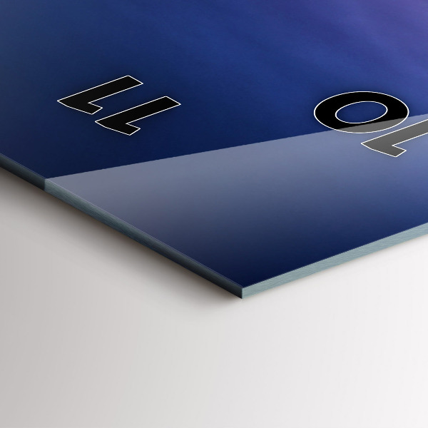 Vertical wall clock New York and the sunset