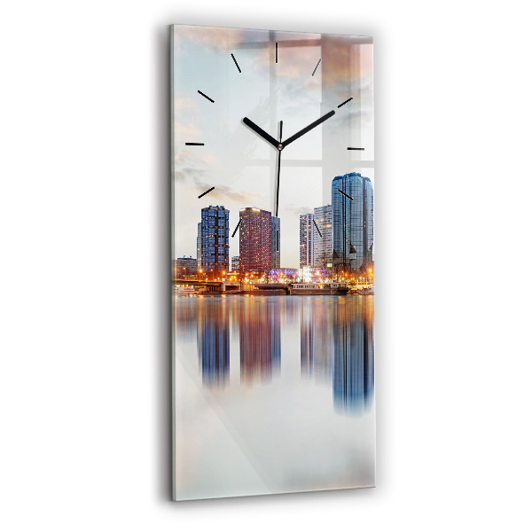 Vertical wall clock Panorama with the Eiffel Tower