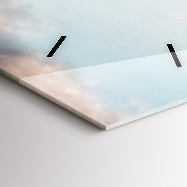 Vertical wall clock Panorama with the Eiffel Tower