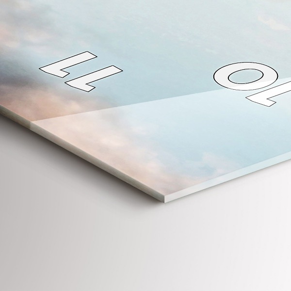 Vertical wall clock Panorama with the Eiffel Tower