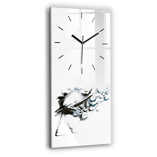 Vertical wall clock Woman dancing ballet
