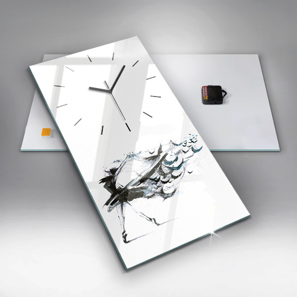 Vertical wall clock Woman dancing ballet