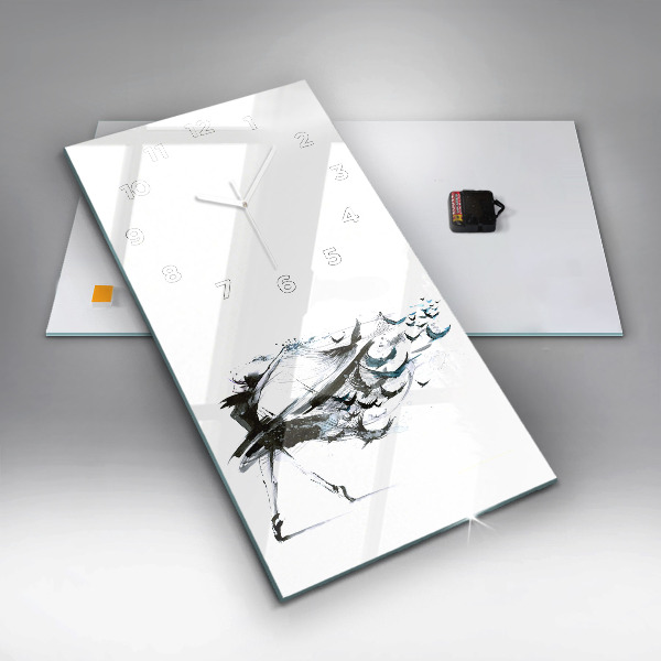 Vertical wall clock Woman dancing ballet