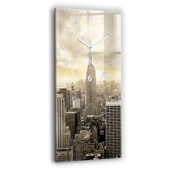 Vertical wall clock New York Towers